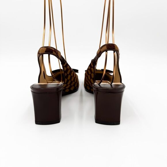 Louis Vuitton Brown Checkered Heels matching bag in this closet. - Picture 6 of 12